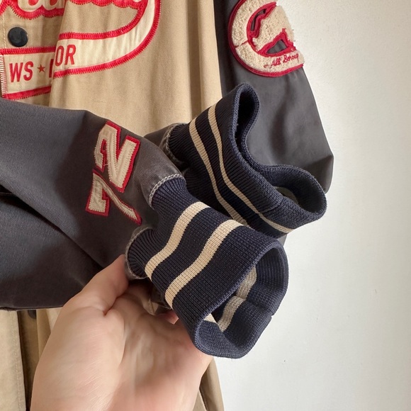 Ecko Unlimited Varsity Bomber Jacket 100% Cotton Canva Patched L Vintage USA - Picture 13 of 15